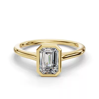 Emery Bezel Solitaire Engagement Ring