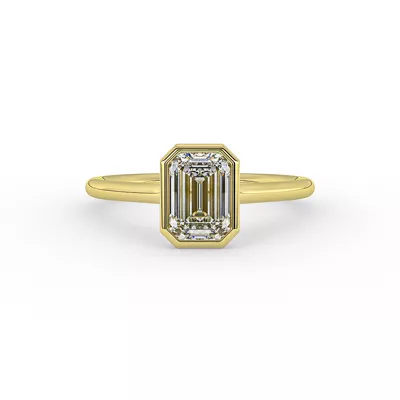Emery Bezel Solitaire Engagement Ring