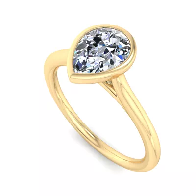 Emery Bezel Solitaire Engagement Ring