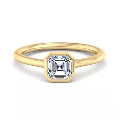 Emery Bezel Solitaire Engagement Ring