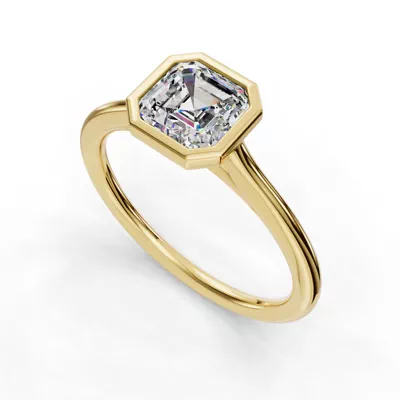 Emery Bezel Solitaire Engagement Ring