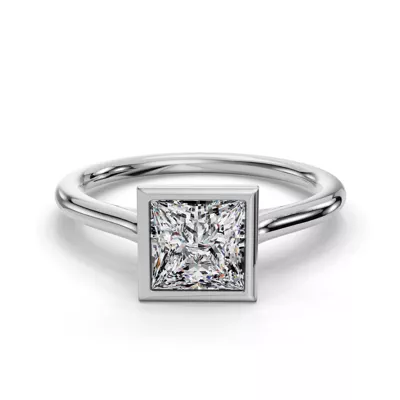Emery Bezel Solitaire Engagement Ring