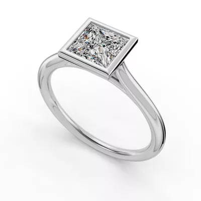 Emery Bezel Solitaire Engagement Ring