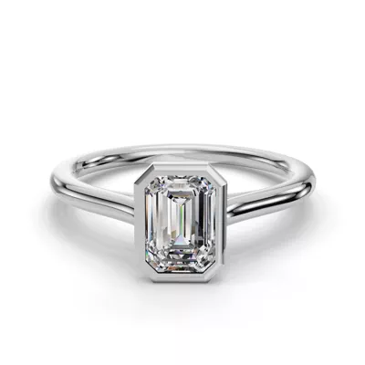 Emery Bezel Solitaire Engagement Ring