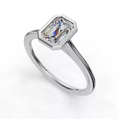 Emery Bezel Solitaire Engagement Ring