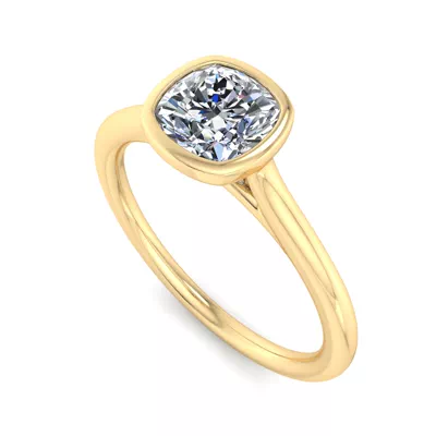 Emery Bezel Solitaire Engagement Ring
