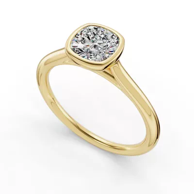 Emery Bezel Solitaire Engagement Ring