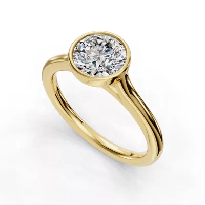 Emery Bezel Solitaire Engagement Ring