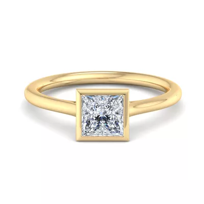 Emery Bezel Solitaire Engagement Ring