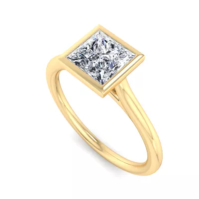 Emery Bezel Solitaire Engagement Ring