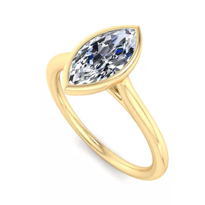 Emery Bezel Solitaire Engagement Ring