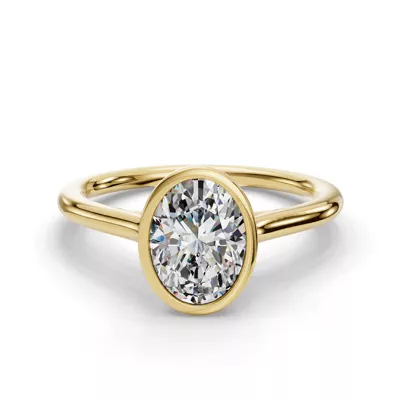 Emery Bezel Solitaire Engagement Ring
