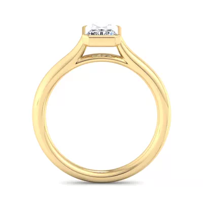 Emery Bezel Solitaire Engagement Ring