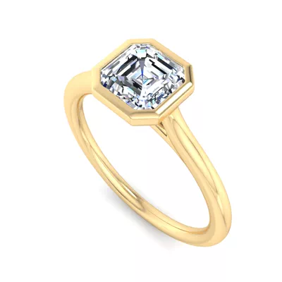 Emery Bezel Solitaire Engagement Ring