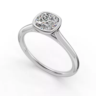 Emery Bezel Solitaire Engagement Ring