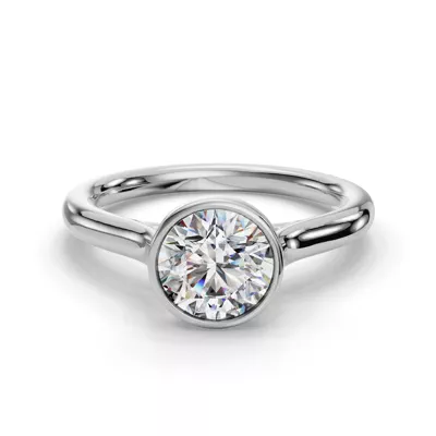 Emery Bezel Solitaire Engagement Ring