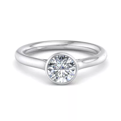 Emery Bezel Solitaire Engagement Ring