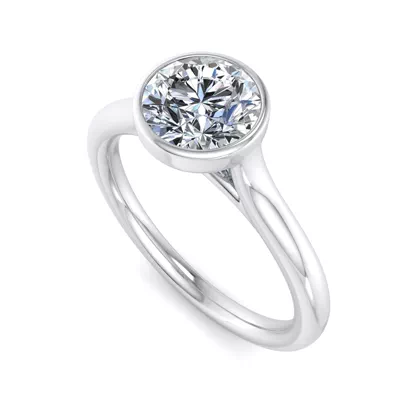 Emery Bezel Solitaire Engagement Ring