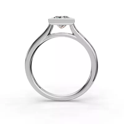 Emery Bezel Solitaire Engagement Ring