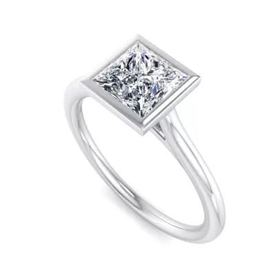 Emery Bezel Solitaire Engagement Ring
