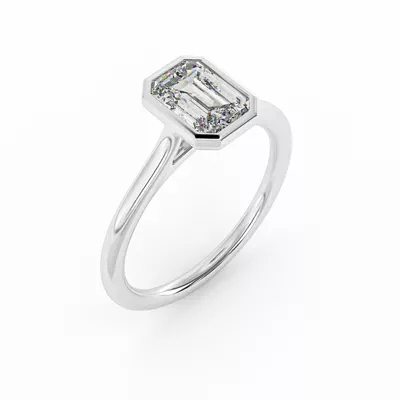 Emery Bezel Solitaire Engagement Ring