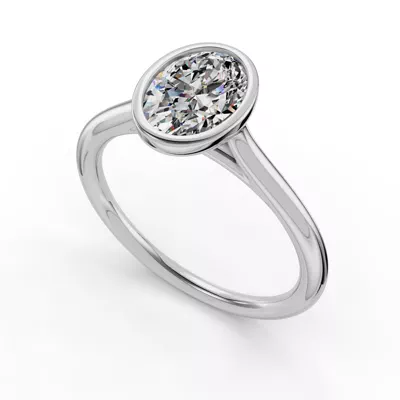 Emery Bezel Solitaire Engagement Ring