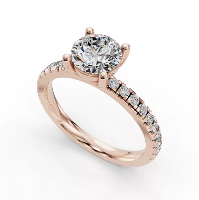 Kennedy Grand Pavé Accent Engagement Ring