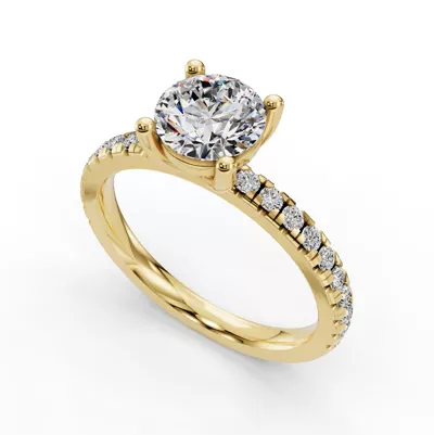 Kennedy Grand Pavé Accent Engagement Ring