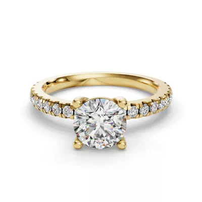 Kennedy Grand Pavé Accent Engagement Ring