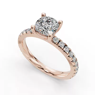 Kennedy Majestic Pavé Accent Engagement Ring