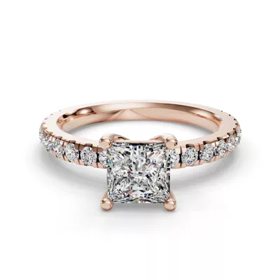 Kennedy Majestic Pavé Accent Engagement Ring