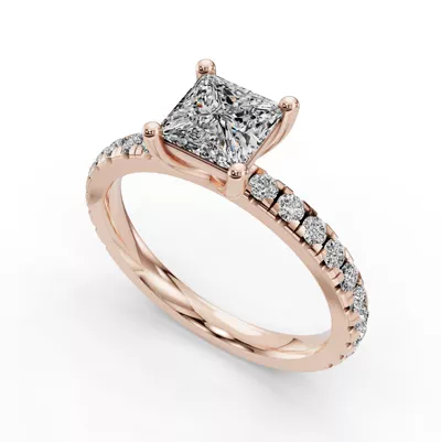 Kennedy Majestic Pavé Accent Engagement Ring