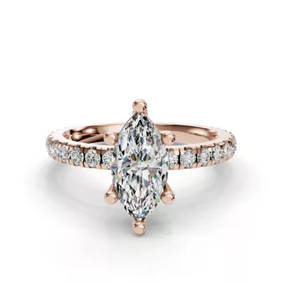 Kennedy Majestic Pavé Accent Engagement Ring