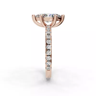 Kennedy Majestic Pavé Accent Engagement Ring