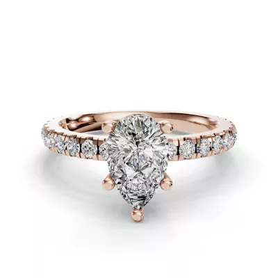Kennedy Majestic Pavé Accent Engagement Ring
