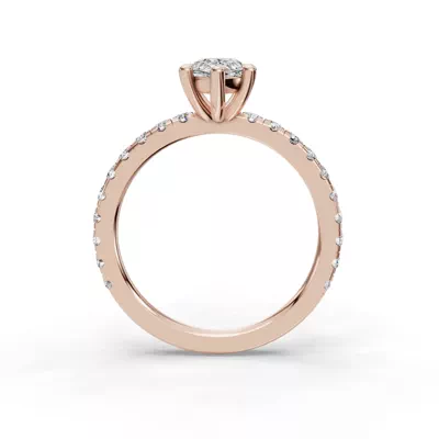 Kennedy Majestic Pavé Accent Engagement Ring