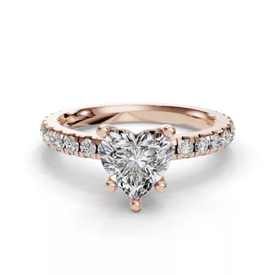 Kennedy Majestic Pavé Accent Engagement Ring