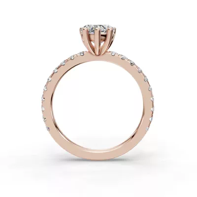 Kennedy Majestic Pavé Accent Engagement Ring
