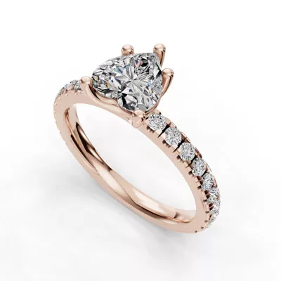 Kennedy Majestic Pavé Accent Engagement Ring