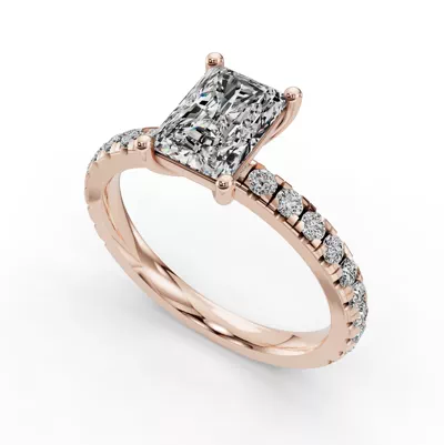 Kennedy Majestic Pavé Accent Engagement Ring