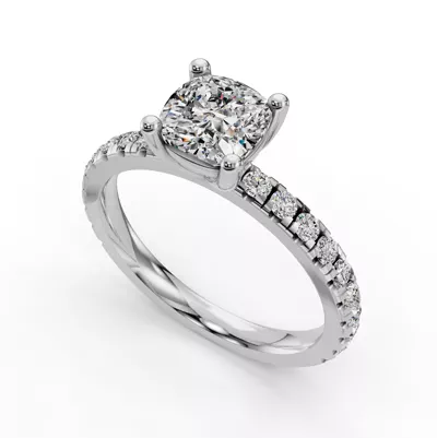 Kennedy Majestic Pavé Accent Engagement Ring