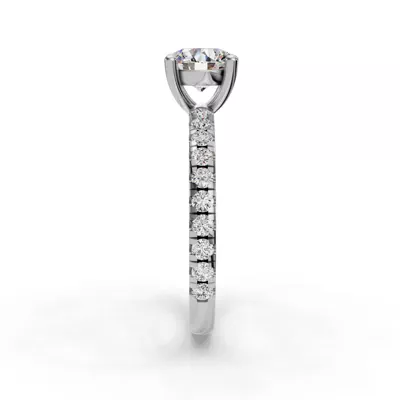 Kennedy Majestic Pavé Accent Engagement Ring