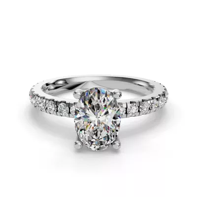 Kennedy Majestic Pavé Accent Engagement Ring