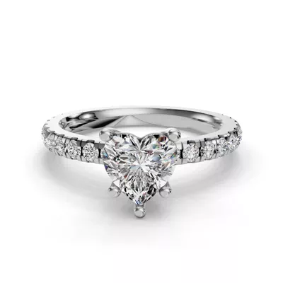Kennedy Majestic Pavé Accent Engagement Ring