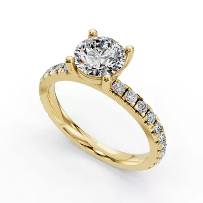 Kennedy Majestic Pavé Accent Engagement Ring