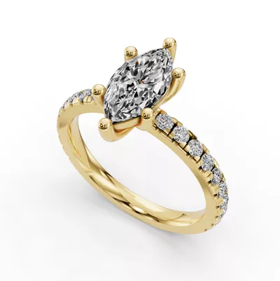 Kennedy Majestic Pavé Accent Engagement Ring