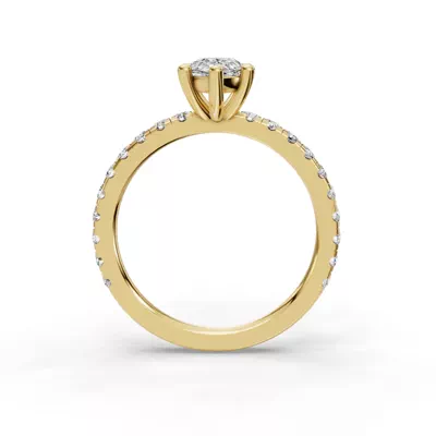 Kennedy Majestic Pavé Accent Engagement Ring