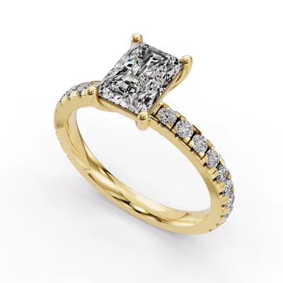 Kennedy Majestic Pavé Accent Engagement Ring