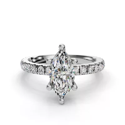 Kennedy Majestic Pavé Accent Engagement Ring