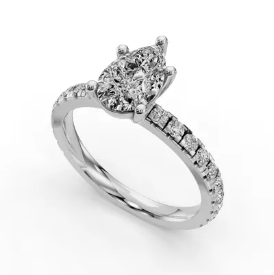 Kennedy Majestic Pavé Accent Engagement Ring